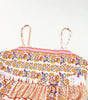 Robe Boho Patchwork Col Carré pour Femmes
