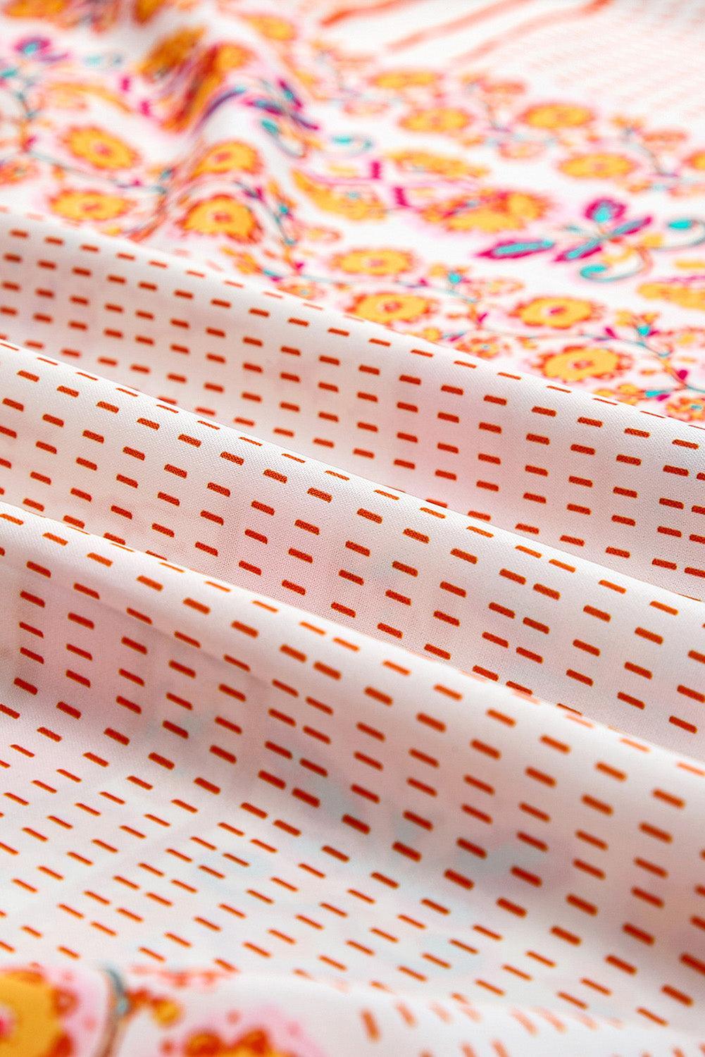 Robe Boho Patchwork Décolleté Carré pour Femmes
