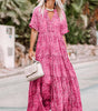 Robe Maxi Boho à Volants pour Femmes