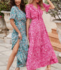 Robe Maxi Boho à Volants pour Femmes