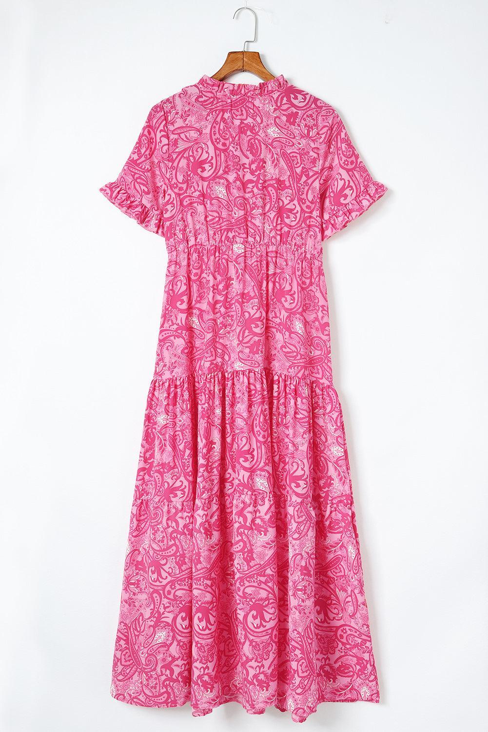 Robe Maxi Boho à Volants pour Femmes