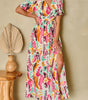 Robe Maxi Tie-Dye Décolleté V pour Femmes