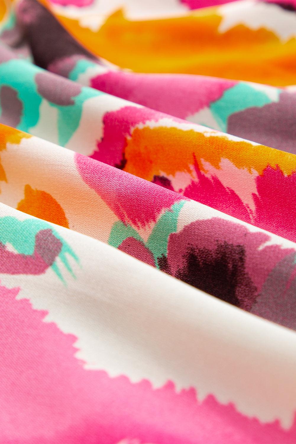 Robe Maxi Tie-Dye Décolleté V pour Femmes
