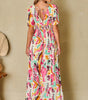 Robe Maxi Tie-Dye Décolleté V pour Femmes