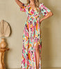 Robe Maxi Tie-Dye Décolleté V pour Femmes
