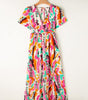 Robe Maxi Tie-Dye Décolleté V pour Femmes