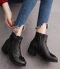 Bottes à Talon Moyen en Cuir avec Motifs Floraux pour Femme - Emilia Lane