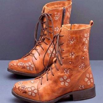 Bottes Brodées Rétro pour Femmes - Emilia Lane