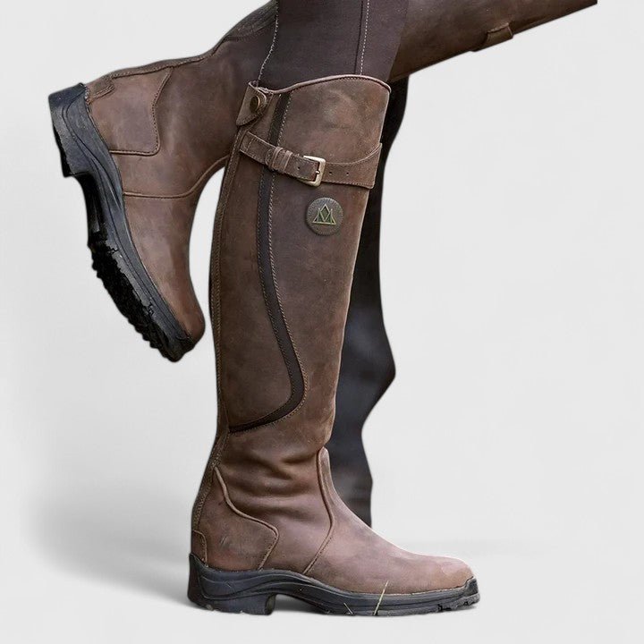 Bottes Cavalières Hautes en Simili Cuir pour Femme - Emilia Lane