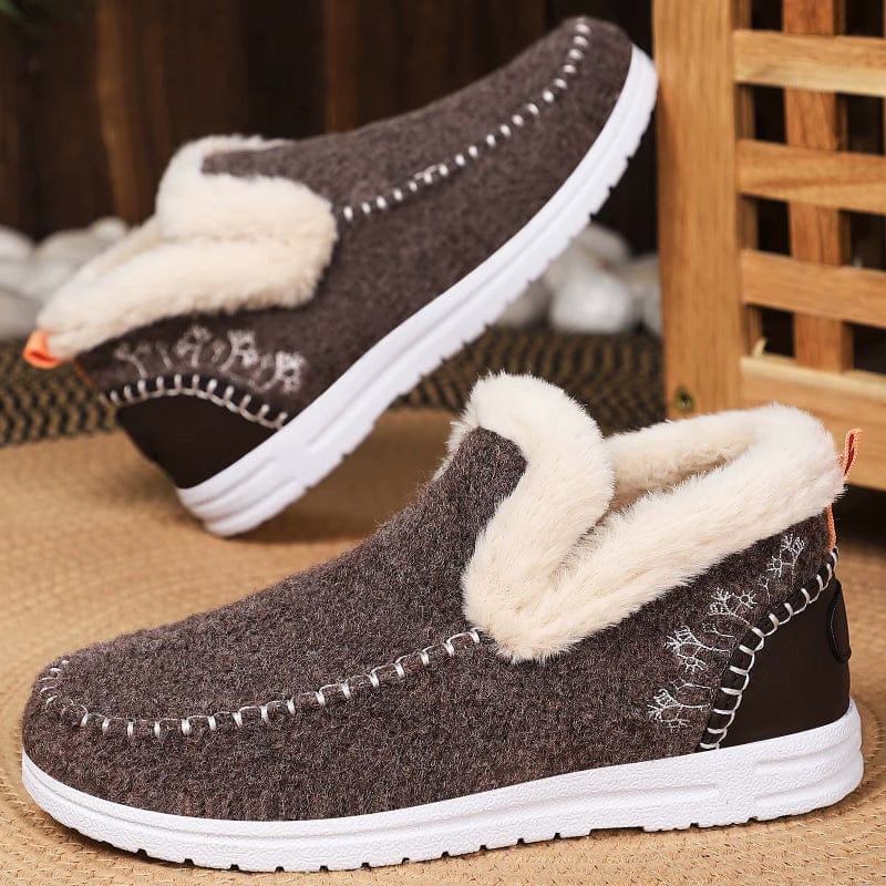 Bottes Cheville Casual Doublées en Fausse Fourrure pour Femmes - Emilia Lane