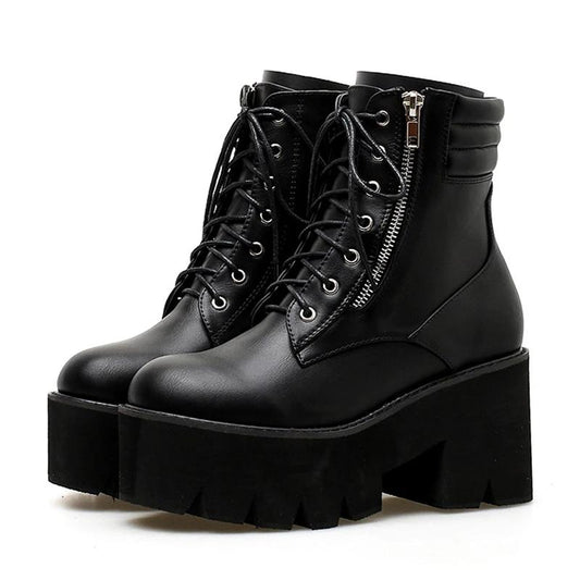 Bottes Courtes à Talons Bloc pour Femmes - Emilia Lane