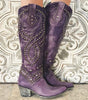 Bottes de Cowboy Cloutées à Talon Épais pour Femmes - Emilia Lane