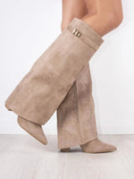 Bottes Hautes Élégantes avec Talon Bloc pour Femmes - Emilia Lane