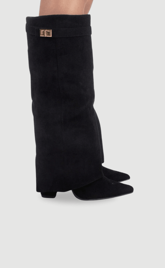 Bottes Hautes Élégantes avec Talon Bloc pour Femmes - Emilia Lane