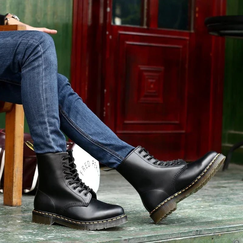 Bottines à Lacets en Cuir Véritable pour Femme | Semelle Confort