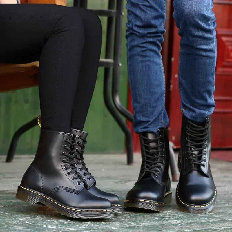 Bottes Martin à Lacets en Cuir pour Femme - Emilia Lane