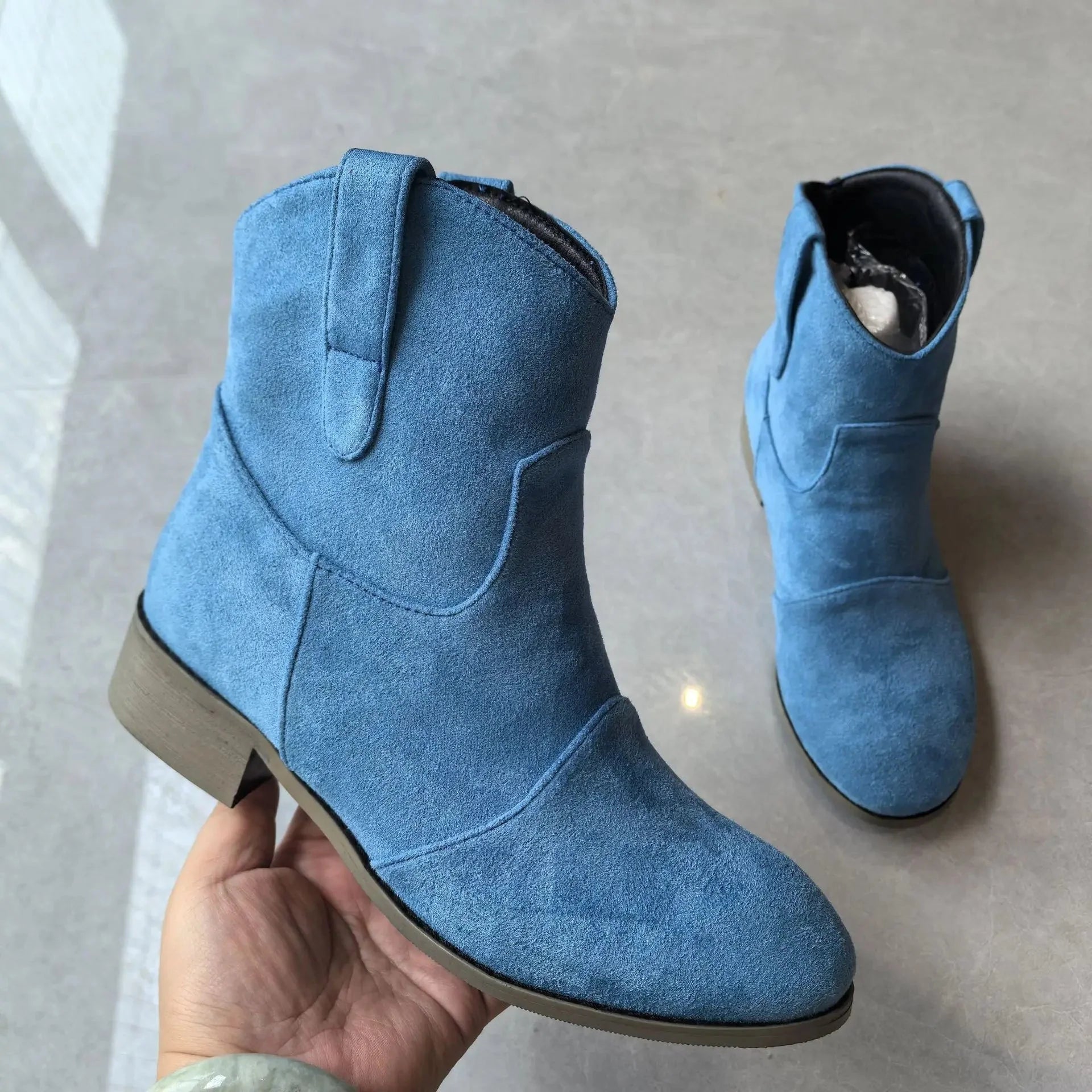 Bottine à Talon en Daim pour Femme - Emilia Lane