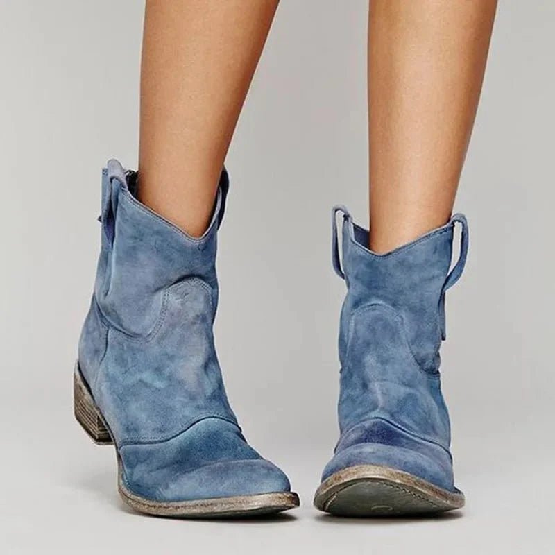 Bottine à Talon en Daim pour Femme