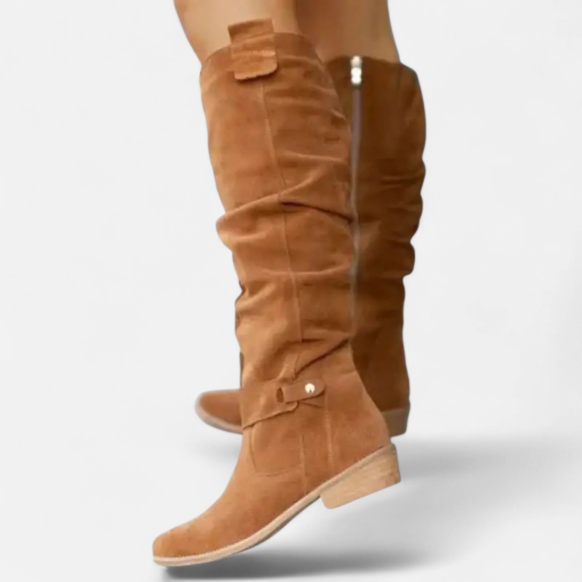 Cuissarde Plate en Daim pour Femme