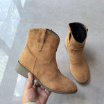 Bottine à Talon en Daim pour Femme
