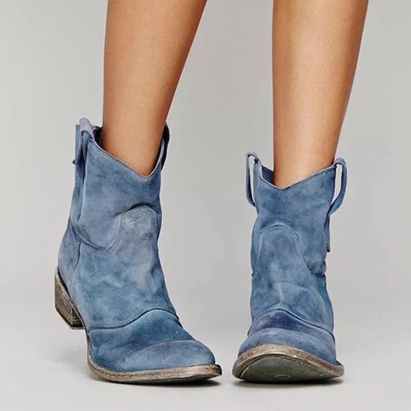 Bottine à Talon en Daim pour Femme