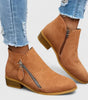 Bottine à Talon en Simili Cuir pour Femme