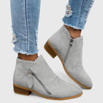 Bottine à Talon en Simili Cuir pour Femme