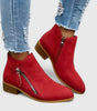 Bottine à Talon en Simili Cuir pour Femme