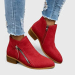 Bottine à Talon en Simili Cuir pour Femme