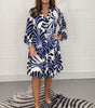 Robe Décontractée à Motif Géométrique pour Femmes