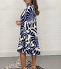 Robe Décontractée à Motif Géométrique pour Femmes