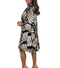 Robe Décontractée à Motif Géométrique pour Femmes
