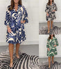 Robe Décontractée à Motif Géométrique pour Femmes