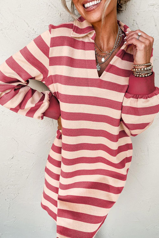 Robe Décontractée à Motif Rayé pour Femmes