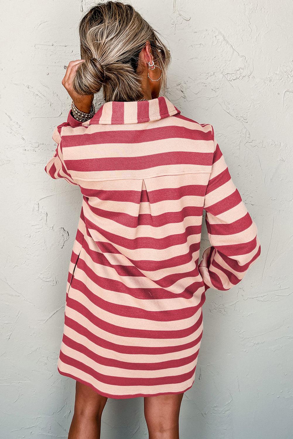 Robe Décontractée à Motif Rayé pour Femmes