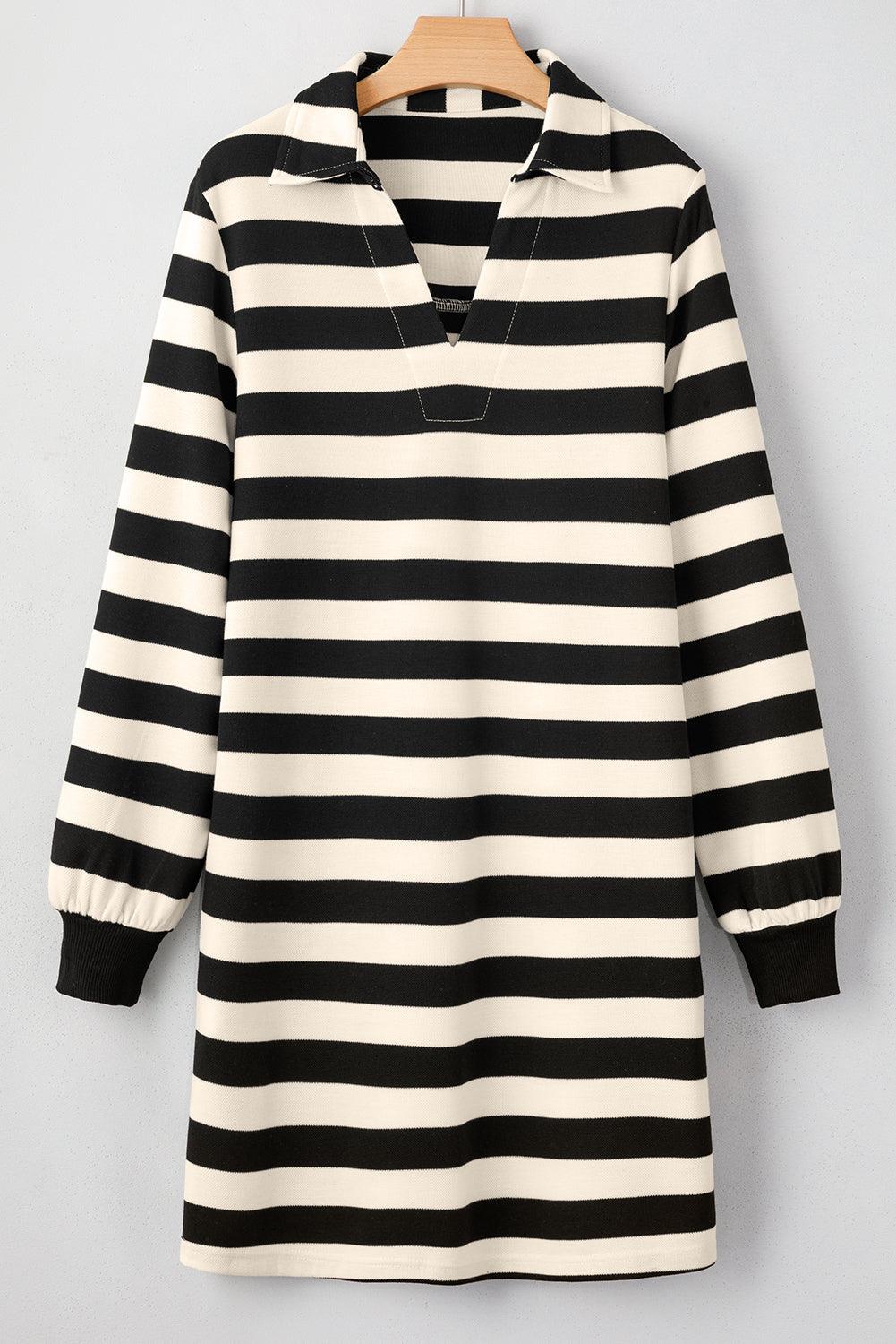 Robe Décontractée à Motif Rayé pour Femmes