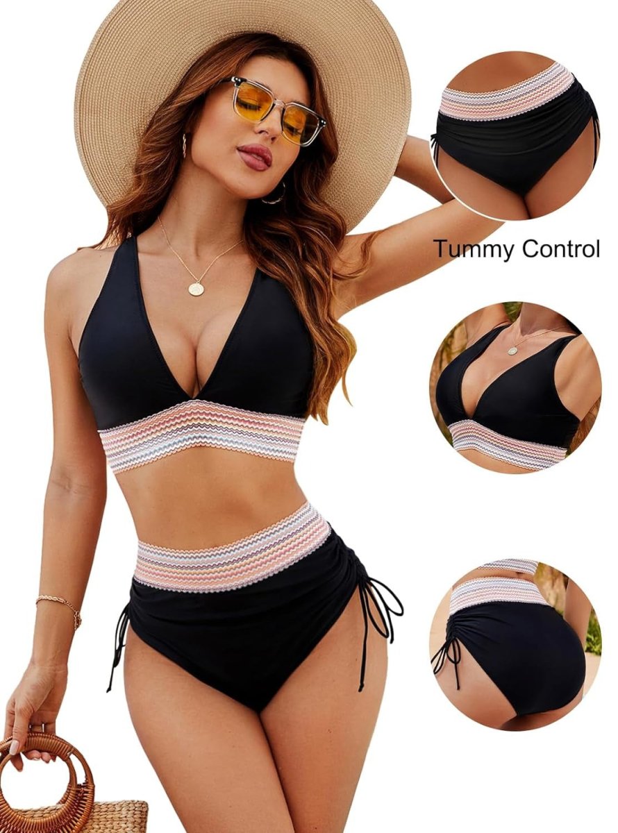 Bikini Deux Pièces Taille Haute pour Femme | Idéale pour les Vacances