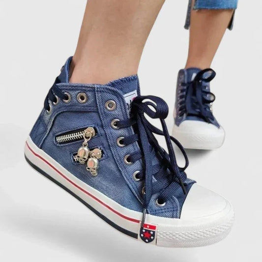 Chaussures Montantes en Denim pour Femme | Idéales pour le Printemps - Emilia Lane