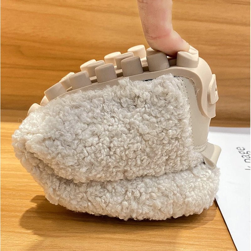 Mocassin Confort Fourré en Peluche pour Femme