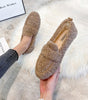 Mocassin Confort Fourré en Peluche pour Femme