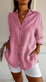 Chemise à Manches Longues Plissée et Structurée pour Femme | Idéale pour l'Automne - Emilia Lane