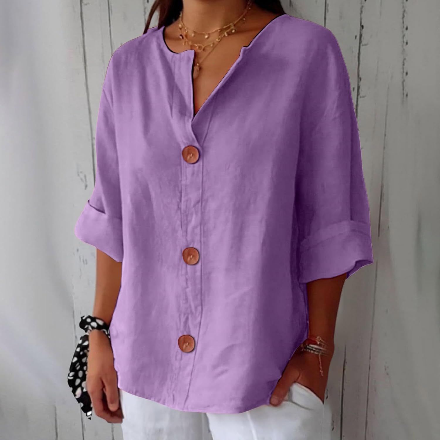 Chemise en Lin Large pour Femme