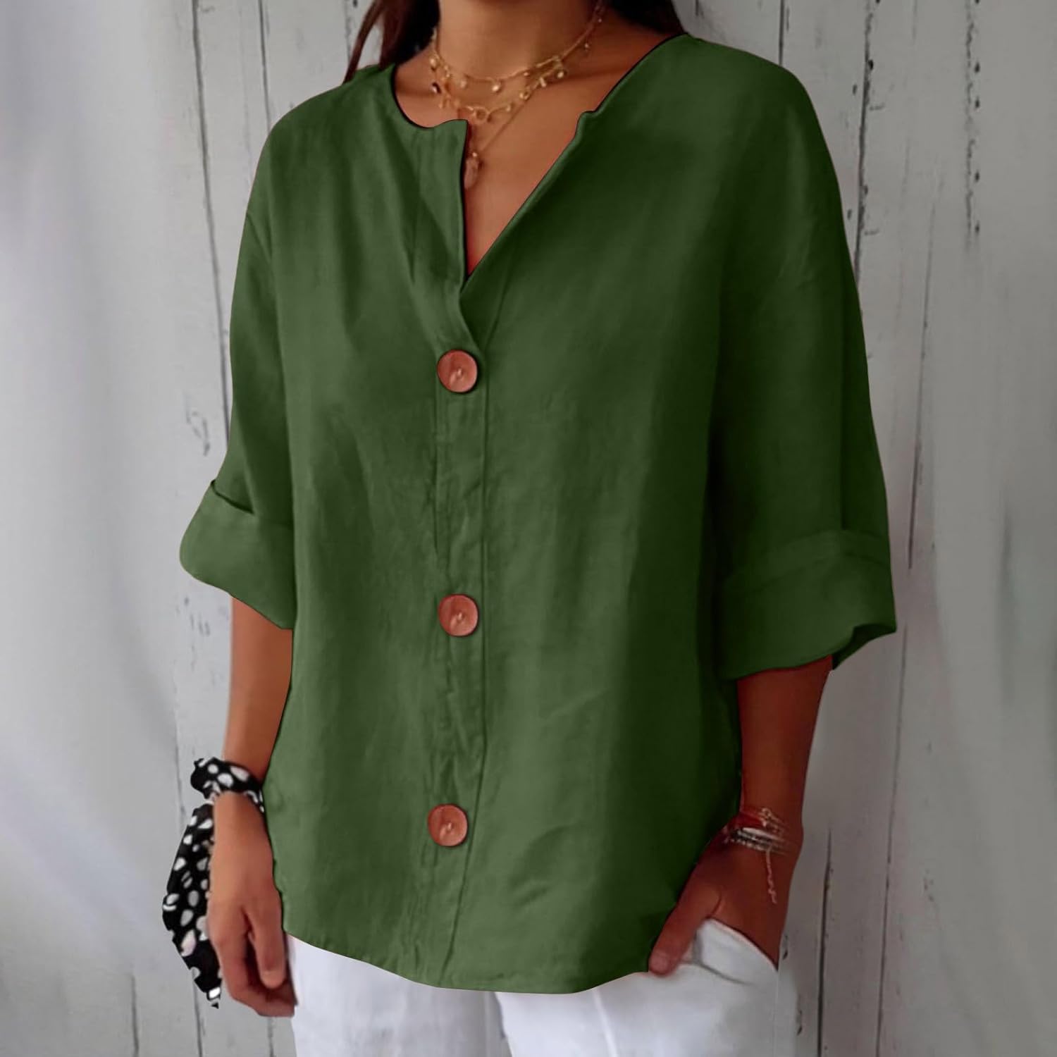 Chemise en Lin Large pour Femme