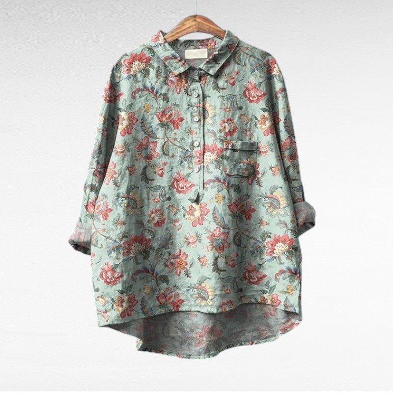 Chemise Longue Imprimée à Manches Longues pour Femmes - Emilia Lane