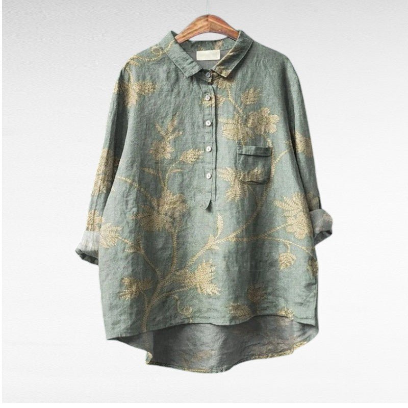 Chemise Longue Imprimée à Manches Longues pour Femmes - Emilia Lane