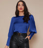 Chemise Satin à Manches Longues pour Femme - Emilia Lane