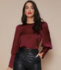 Chemise Satin à Manches Longues pour Femme - Emilia Lane