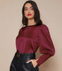 Chemise Satin à Manches Longues pour Femme - Emilia Lane