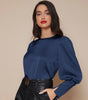 Chemise Satin à Manches Longues pour Femme - Emilia Lane