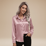 Chemisier élégant pour Femme en tissu satiné - Emilia Lane